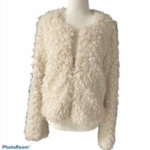 CANDIES SHERPA JACKET Cream Size small